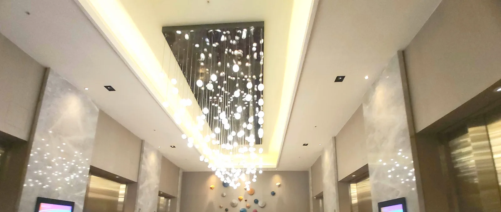 Hotel elevator interior with premium finishes