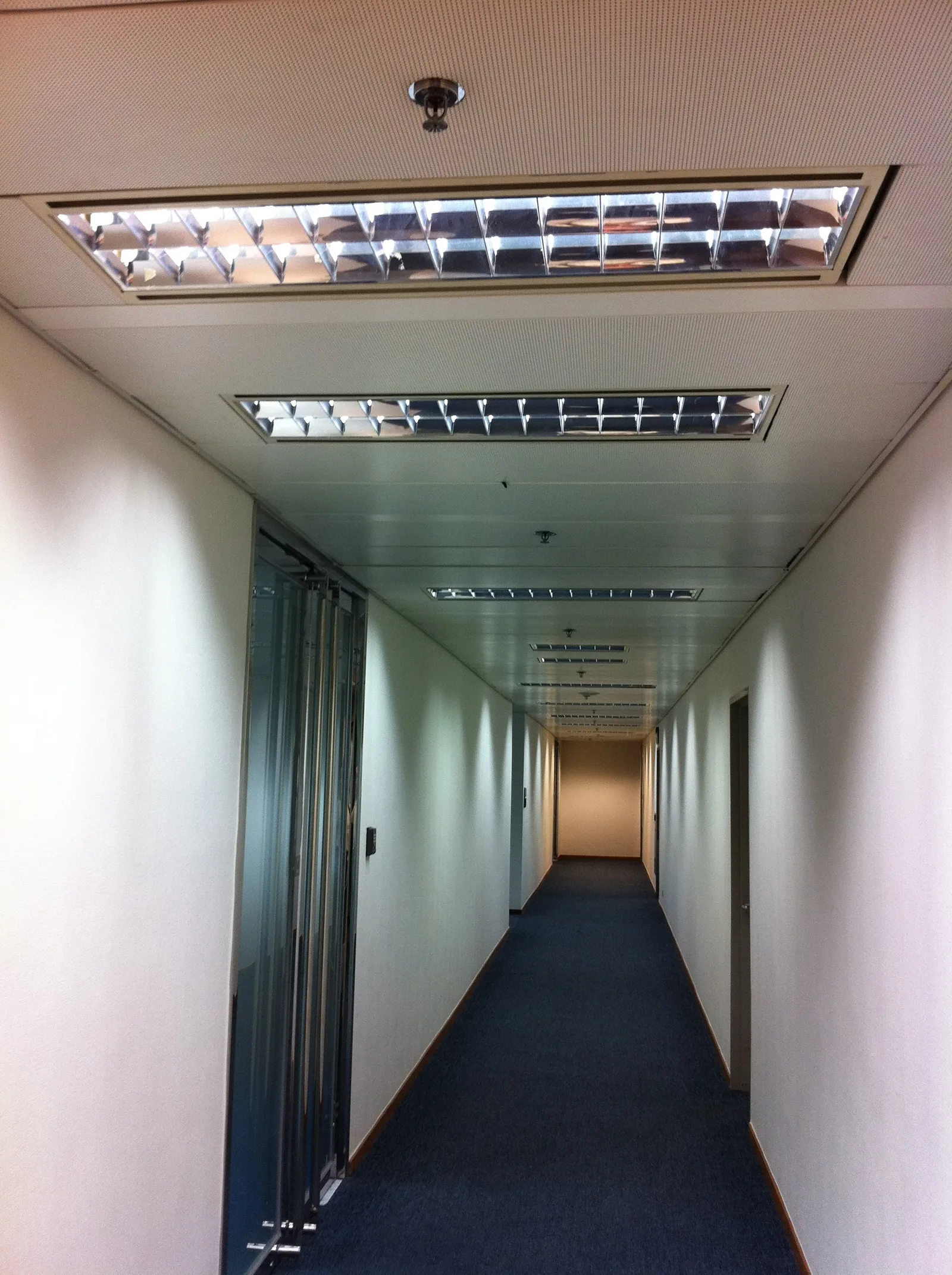 Office corridor with interior doors