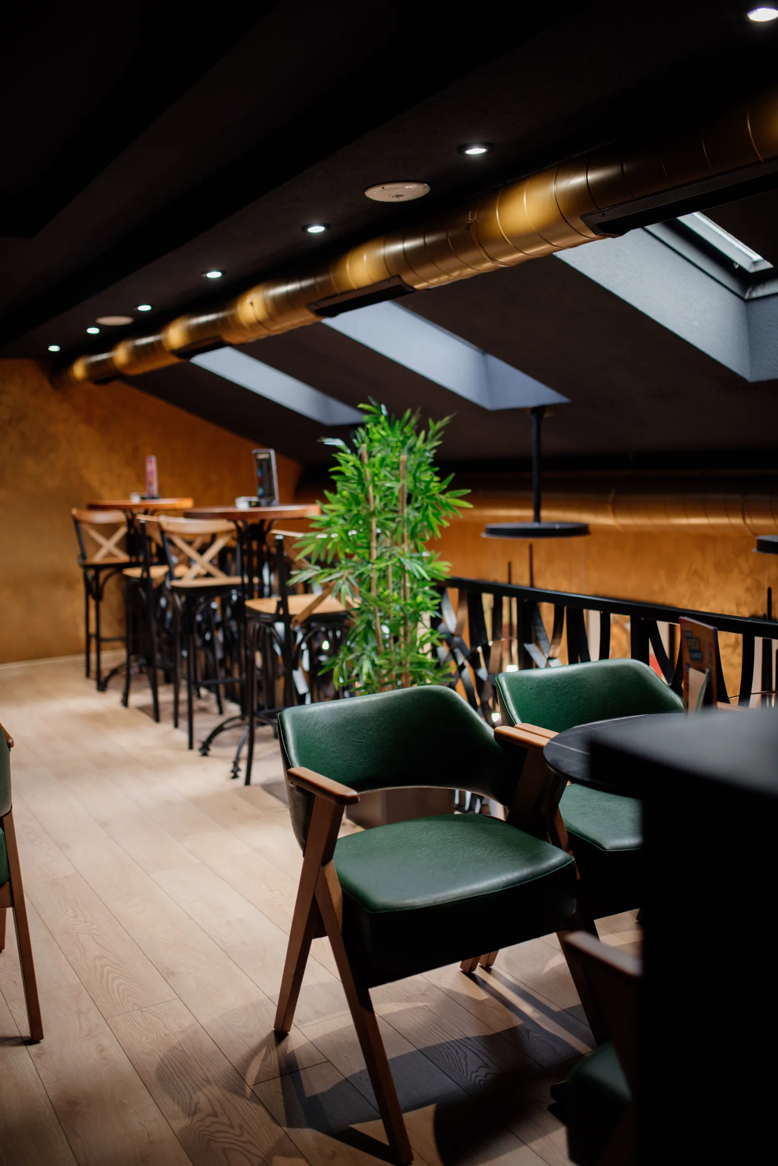 Cafe interior seating area
